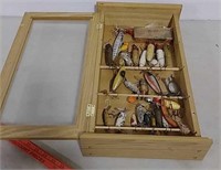 Display cabinet with lures