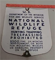 National wildlife Porcelain SS sign