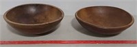 Two wooden bowls