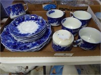 Blue Floe items - one cup cracked