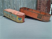 2 toy trailers for parts, one is a Structo