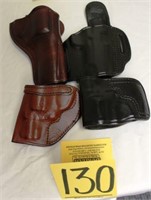 4 leather holsters