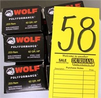 Wolf polyformance 12 boxes of 20 Cal. .223 REM