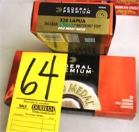 Federal Premium Cal. 338 Lapua 3 Box of 20 rounds
