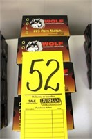 Wolf Gold 20 box of 20 rounds .223 Rem Match