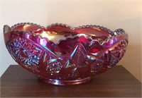Imperial Red Carnival Glass Bowl