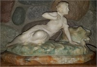 Marble & Alabaster Figural Light
