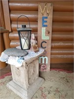 Welcome Sign, Candle, Pedestal and More!