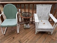 Outdoor Chairs, Planter & Stars & Moon Fire Pit