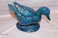 Blue duck figurine