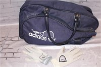 Adidas racket ball bag w/ 2 right handed gloves