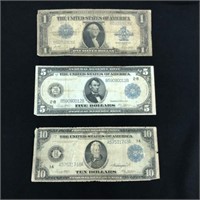 Three Large US Notes