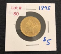 1895 U.S. Gold $5 Coin