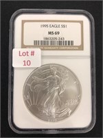 1995 American $1 Silver Eagle