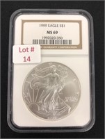 1999 American $1 Silver Eagle