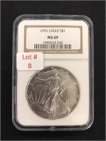 1993 American $1 Silver Eagle