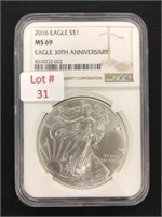 2016 American $1 Silver Eagle
