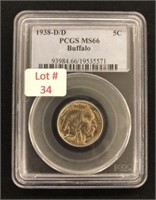 1938  D/D Buffalo Nickel