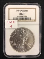 1989 American $1 Silver Eagle