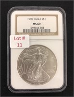 1996 American $1 Silver Eagle