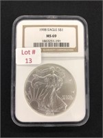 1998 American $1 Silver Eagle