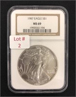 1987 American $1 Silver Eagle
