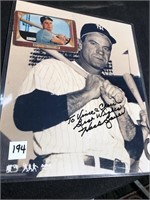 Hank Bauer picture with a baseball card