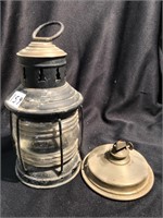 Oil lamp lantern, 8 inches tall