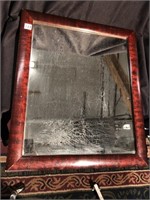 Antique mirror with nice mahogany frame
