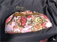 New Beaded Handbag with bakelite style closure