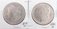 Coin 2 Morgan Silver Dollars 1879-O & 1882-O