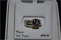 Mystic Fire Topaz Sterling Ring Size 7
