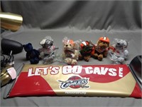 Cleveland Sports Team Beanies and Cavs banner