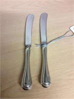 2 Birks Sterling Saxon butter knives