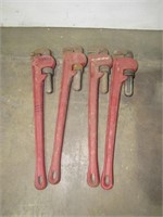 (Qty - 4) 24" Pipe Wrenches-