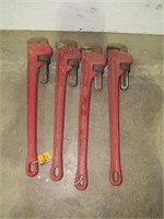 (Qty - 4) 24" Pipe Wrenches-