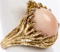 Jewelry 14kt Yellow Gold Coral Cocktail Ring