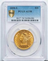$10 1858-S PCGS AU58