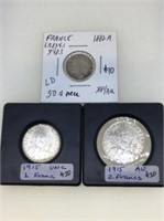 3 ANTIQUE FRENCH COINS