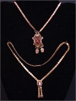 Two gold-filled Victorian necklaces,