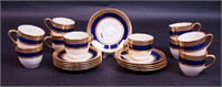 10 demitasse Lenox cups and saucers in