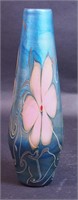 A contemporary art glass vase, 11" high,
