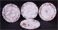 Four Haviland oyster plates,