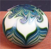 A 3" art glass paperweight