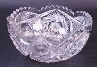 A cut glass bowl in the brilliant period style,