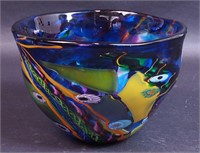 An art glass bowl marked Dutch Schulze,