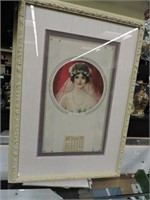 Vintage Framed Victorian Calendar
