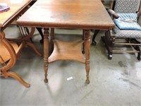 Vintage Claw Foot Square Table