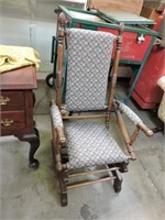 Magnificent Vintage Wooden Rocking/Glider Chair