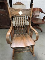 Antique Hand Carved Rocking Chair